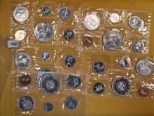 Five PROOFLIKE Silver 1964 Canada Brilliant Uncirculated coin sets