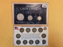 Two Sets with lots of silver coins