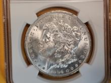 NGC 1904-O Morgan Dollar in Mint State 63
