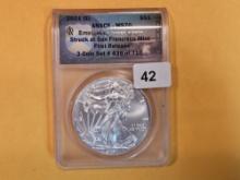 PERFECT! ANACS 2021 (S) American Silver Eagle in Mint State 70