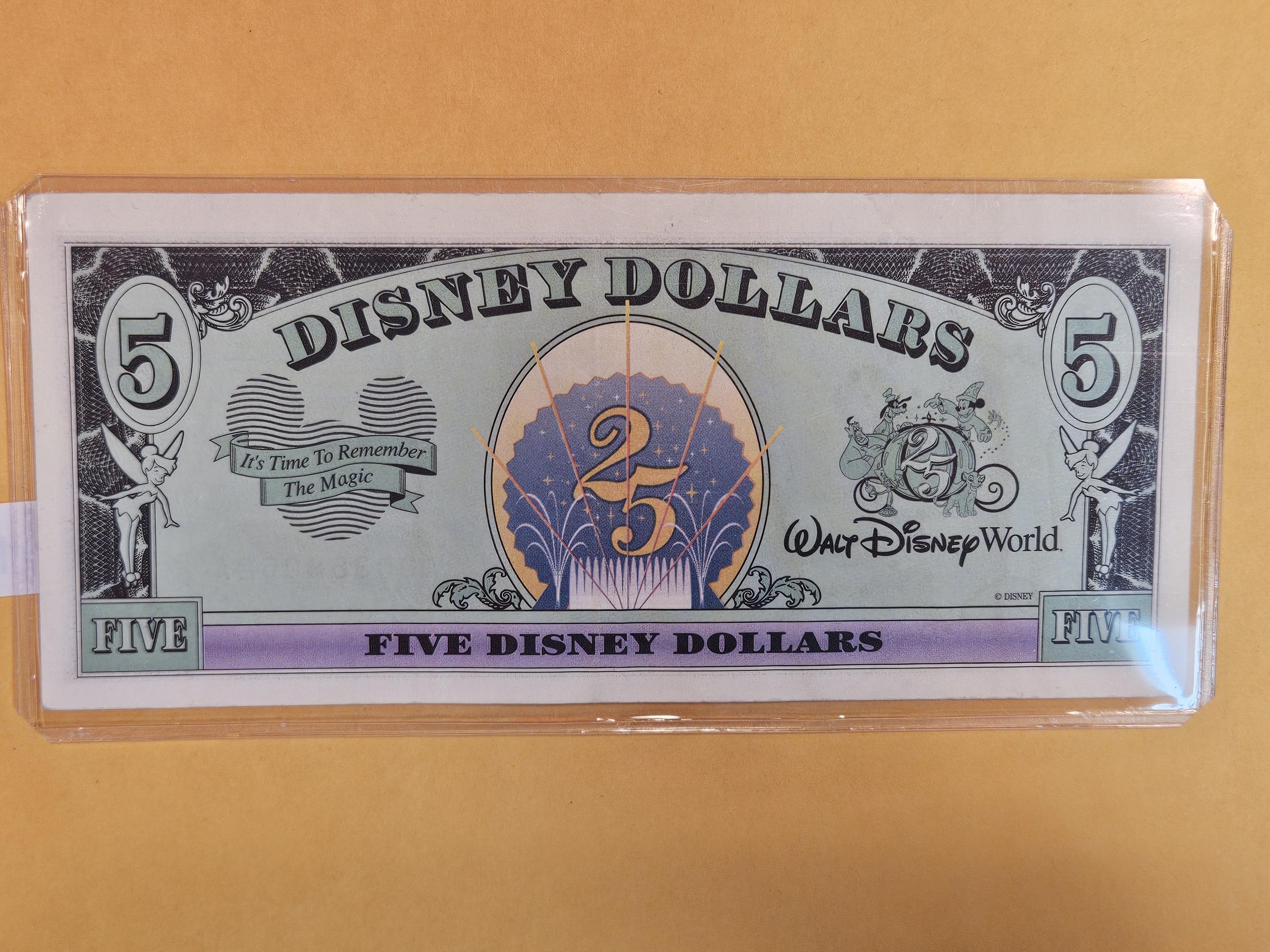DISNEY DOLLAR! 1997A Five Dollar in Very Fine