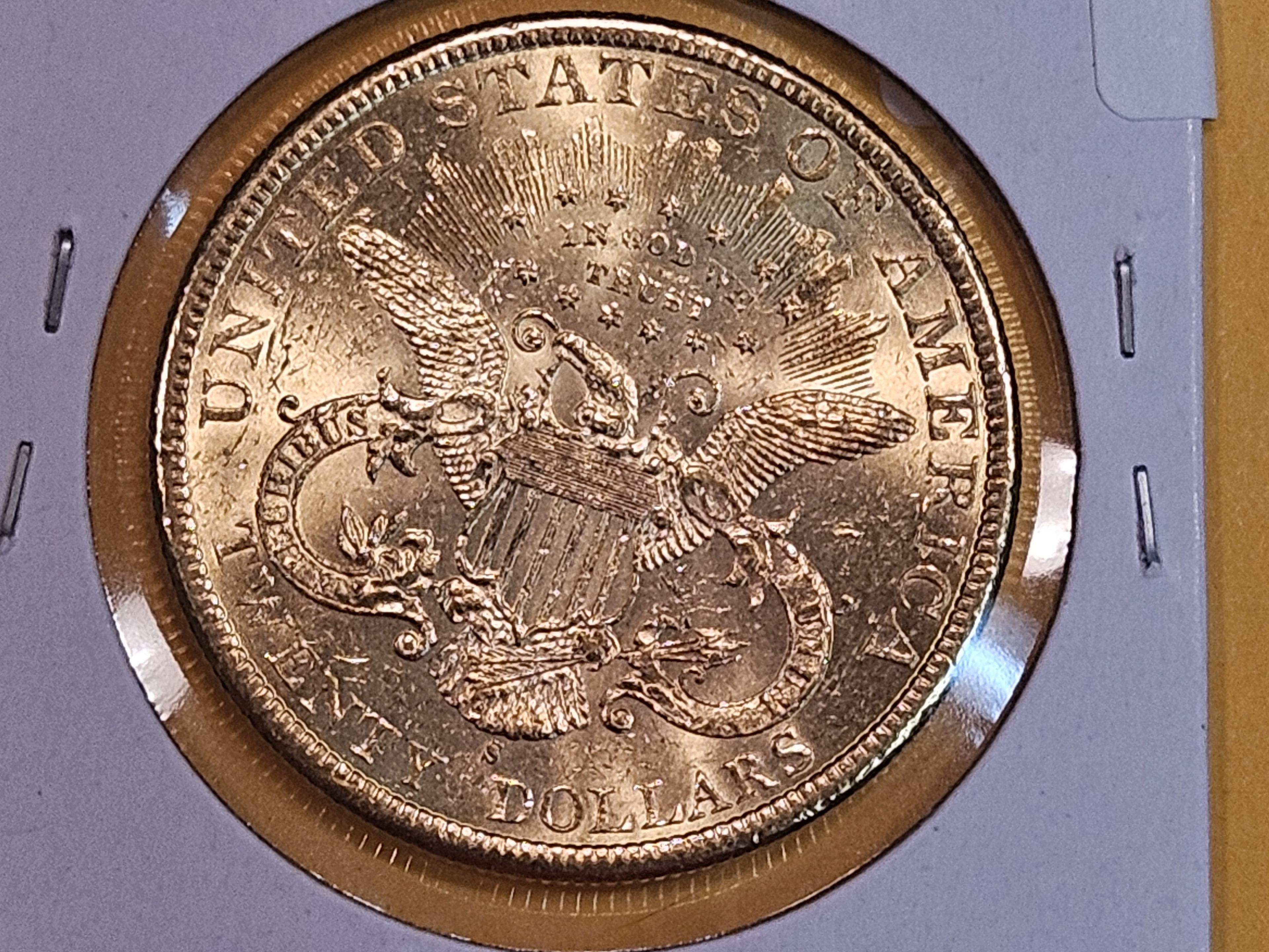 GOLD! Brilliant Uncirculated Plus 1898-S Gold Liberty Head Twenty Dollar