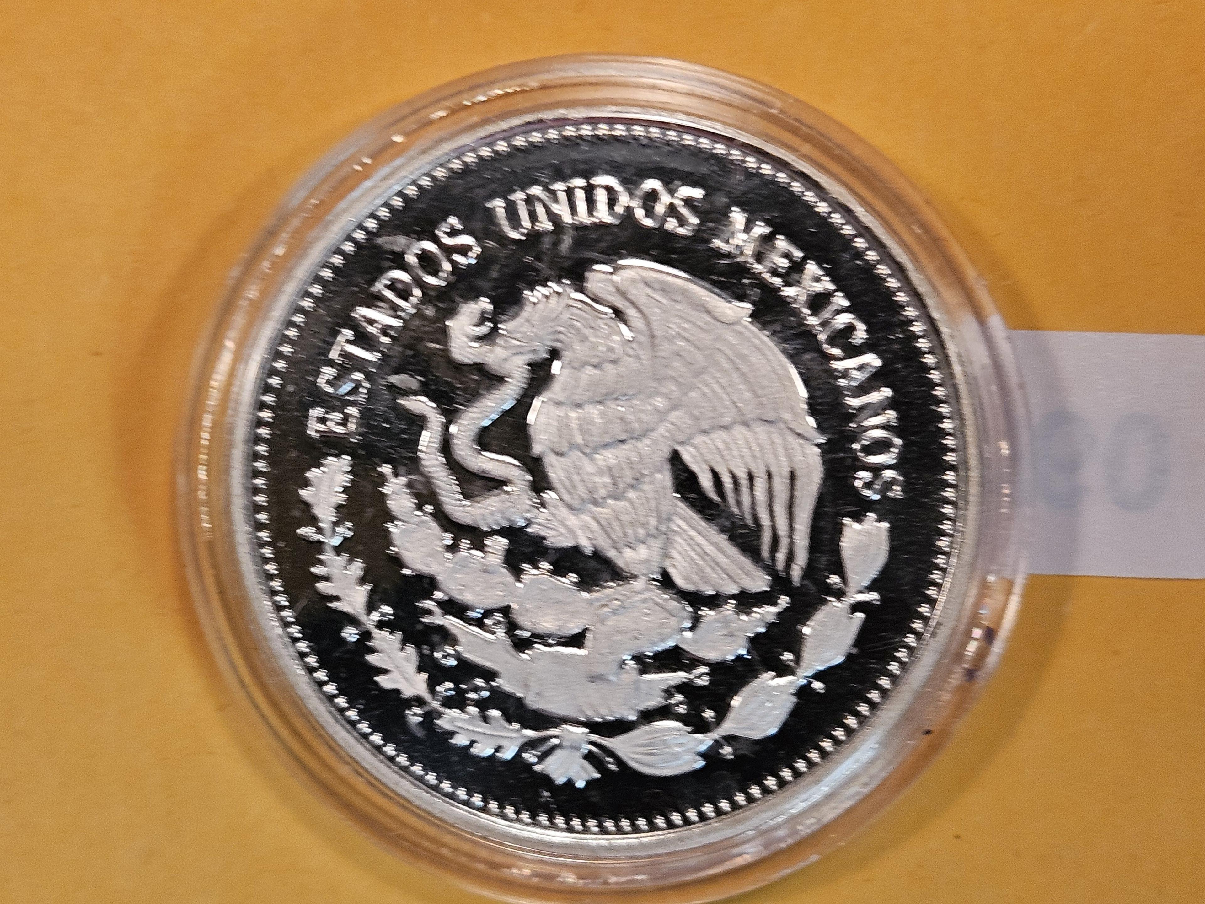 GEM Proof Deep Cameo 1985 Mexico silver 500 pesos