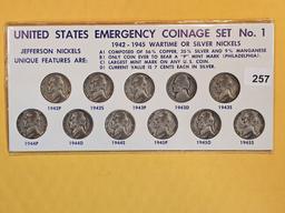 US Emergency Coinage set