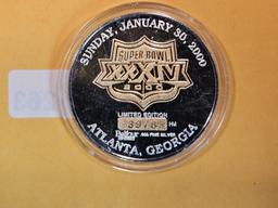 Super Bowl 34 Titans-Rams .999 fine one troy ounce Silver Coin