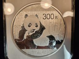 GEM! NGC 2015 ONE KILO China Silver 300 Yuan in Proof 69 Ultra Cameo