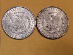 1889 and 1891 Morgan Dollars