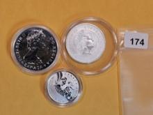 Three GEM Canadian Silver Coins