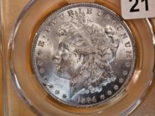 CAC! 1884 Morgan Dollar in Mint State 62