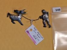 Vintage Sterling silver Mexican Pin set