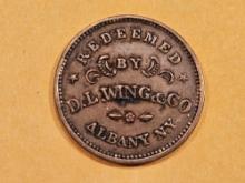 Civil War Token Merchant's Store Card
