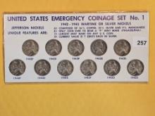 US Emergency Coinage set