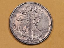 Key Grade 1917-S Reverse Mint Mark Walking Liberty Half Dollar