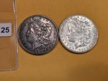 1881-S and 1886 Morgan Dollars