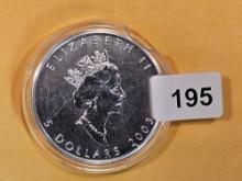GEM 2003 Canada Silver Five Dollars