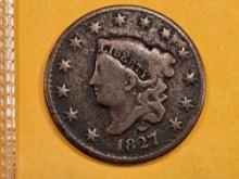 1827 Coronet Head large Cent