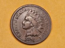 Semi-Key 1876 Indian Cent