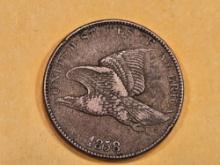 1858 Flying Eagle Large Letters Cent