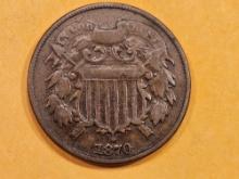 Better 1870 Two Cent piece