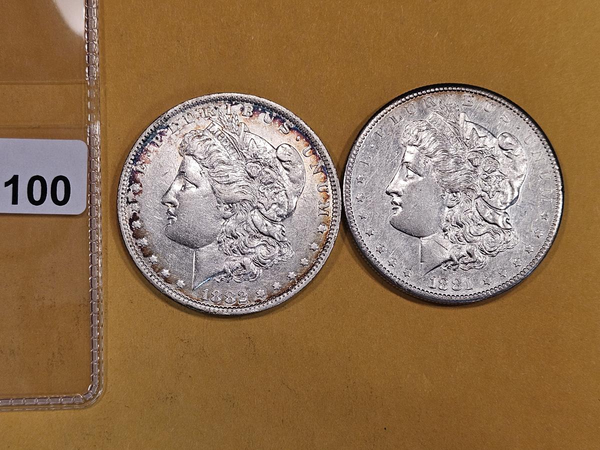 1881-S and 1882-O Morgan Dollars