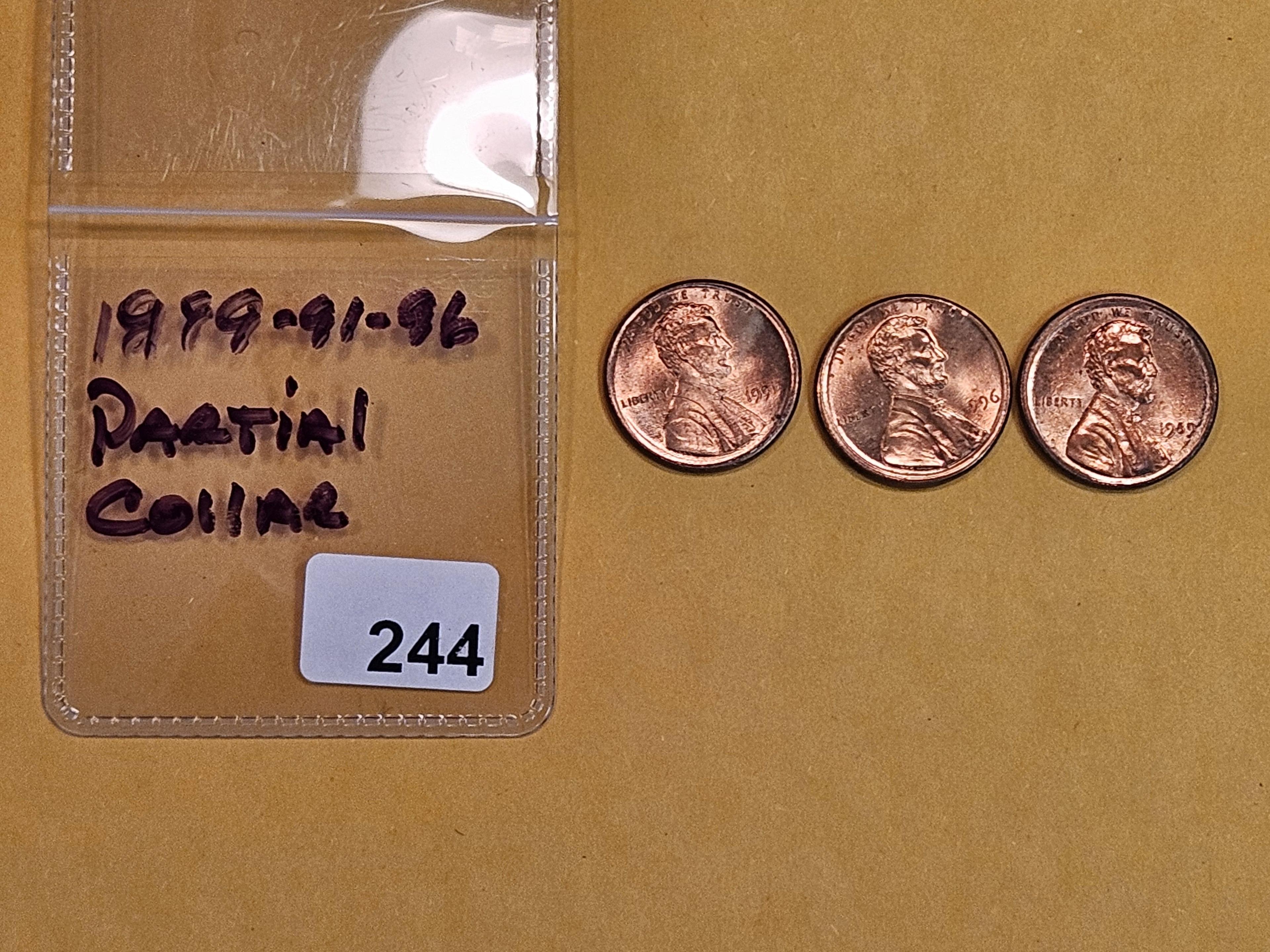 ERRORS! Three Choice Brilliant Uncirculated RED Lincoln Cents