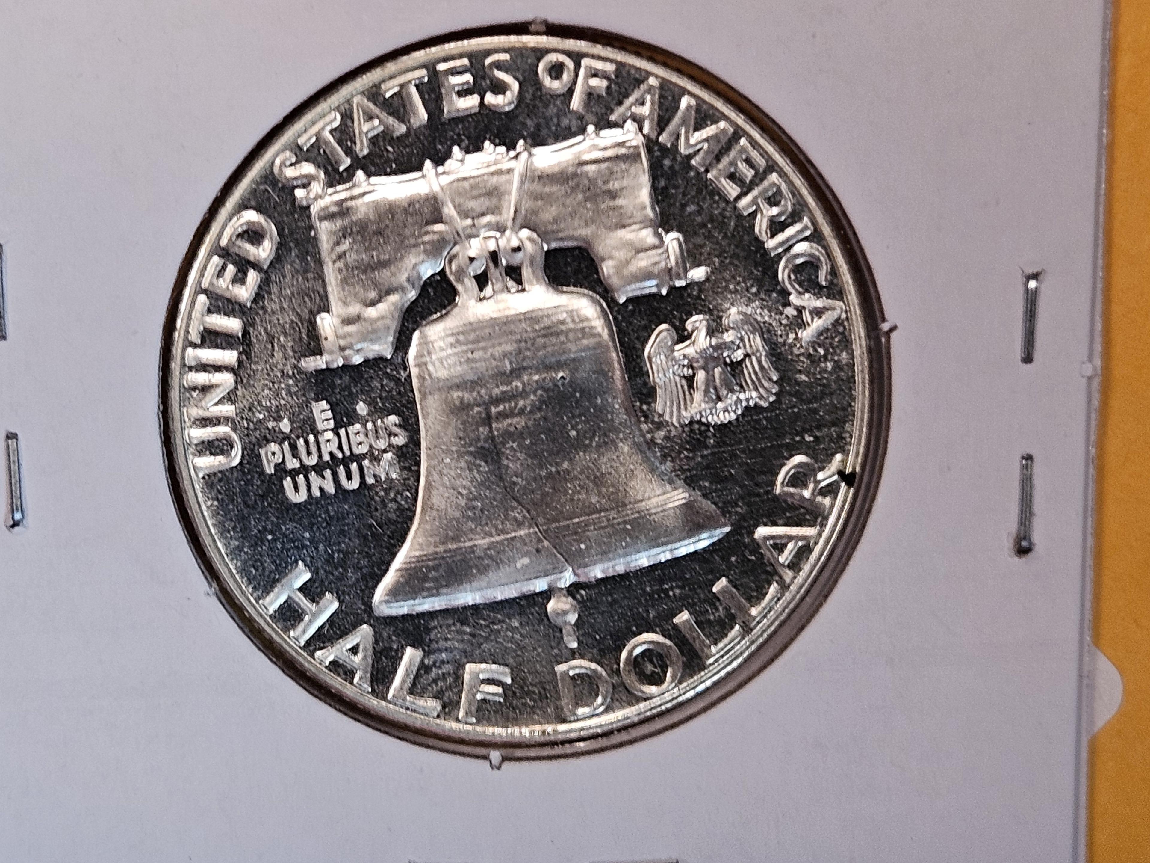Proof silver 1956 Franklin Half Dollar