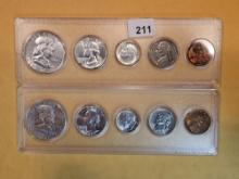 1960 and 1962 Brilliant AU-UNC US Silver coin year sets