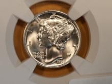 GEM! NGC 1938-S Mercury Dime in Mint State 66