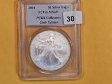PCGS 2004 American Silver Eagle in Mint State 69