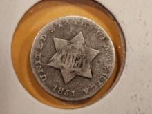 1851 Three Cent Silver Trime