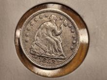 1853 with arrows Seated Liberty Half Dime