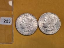 1886 and 1885-O Morgan Dollars