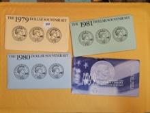 Four Susan B Anthony Dollar Sets