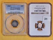 Two NGC and PCGS graded dimes