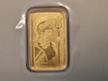 GOLD! The Royal Mint one gram .9999 fine gold bar