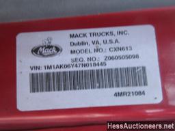 2007 Mack Cxu613 T/a Daycab