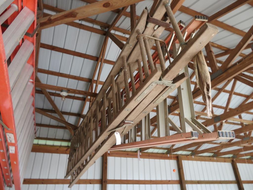 Tall Wooden "A" Frame Ladder