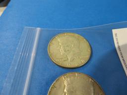 TWO 1968 Kennedy Half Dollars