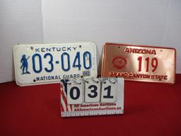 Kentucky National Guard License Plate + Bonus Grand Canyon Heavy Plate