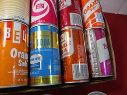 Mixed Advertising Soda/Pop Flat Top Cans-Lot of 17