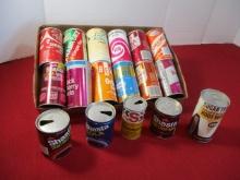 Mixed Advertising Soda/Pop Flat Top Cans-Lot of 17