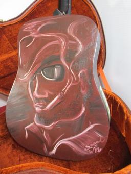 Hand Painted Two-Sides Acoustic Guitar