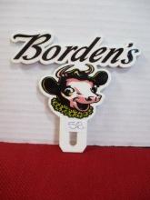 Borden's Porcelain Advertising License Plate Topper