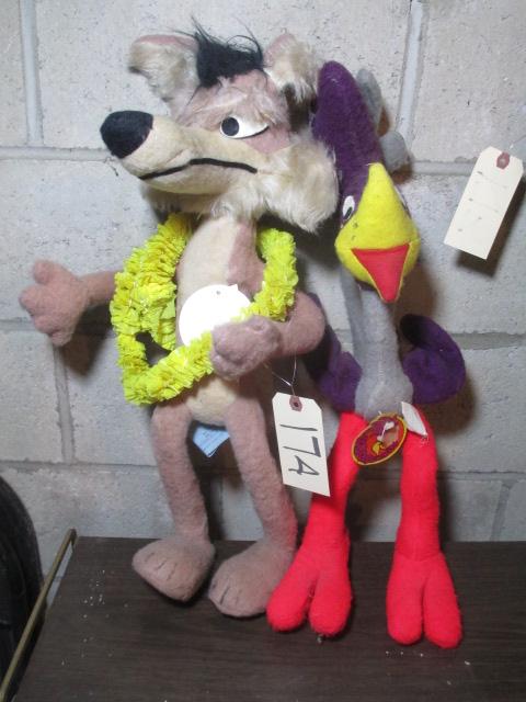 Warner Bros. Official Road Runner & Wylie Coyote Plush Figures w/ Tags