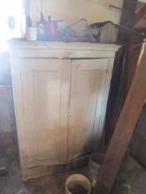 Antique Wooden Armoire w/ Contents
