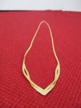 14k Gold Herringbone Ladies Necklace