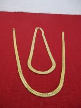 Faux Gold Necklaces-Pair