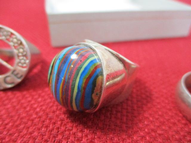 Mixed Sterling Silver Estate Rings-Lot of 3