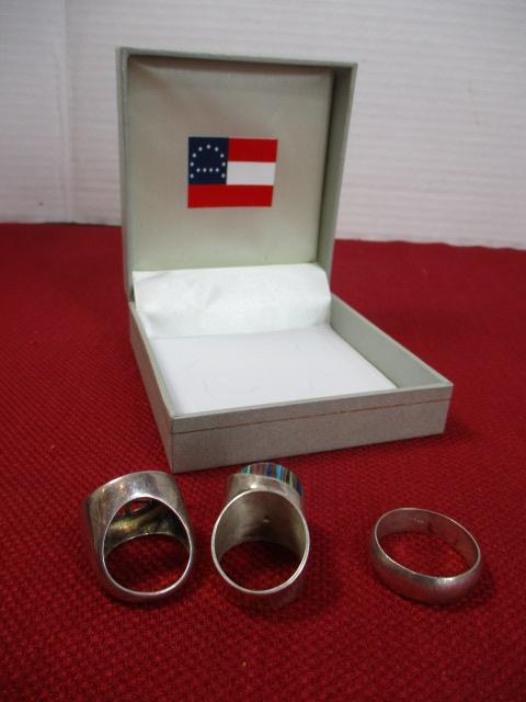 Mixed Sterling Silver Estate Rings-Lot of 3