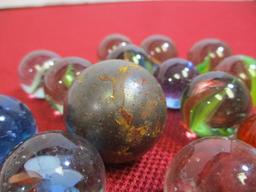 Vintage Shooter Marbles-Lot of 15